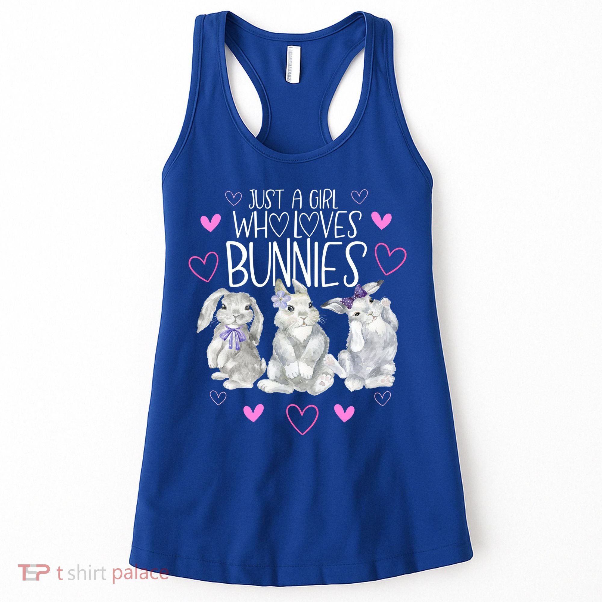 Cool Bunny Rabbit Gift Just A Girl Who Loves Bunnies Gift Women's Tank Top