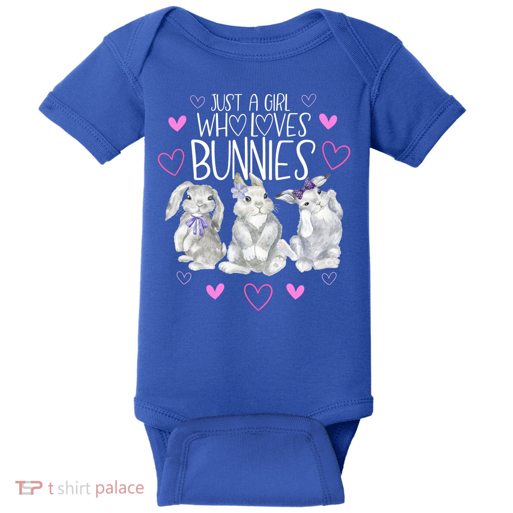 Cool Bunny Rabbit Gift Just A Girl Who Loves Bunnies Gift Baby Bodysuit