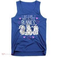 Cool Bunny Rabbit Gift Just A Girl Who Loves Bunnies Gift Tank Top thumb 0