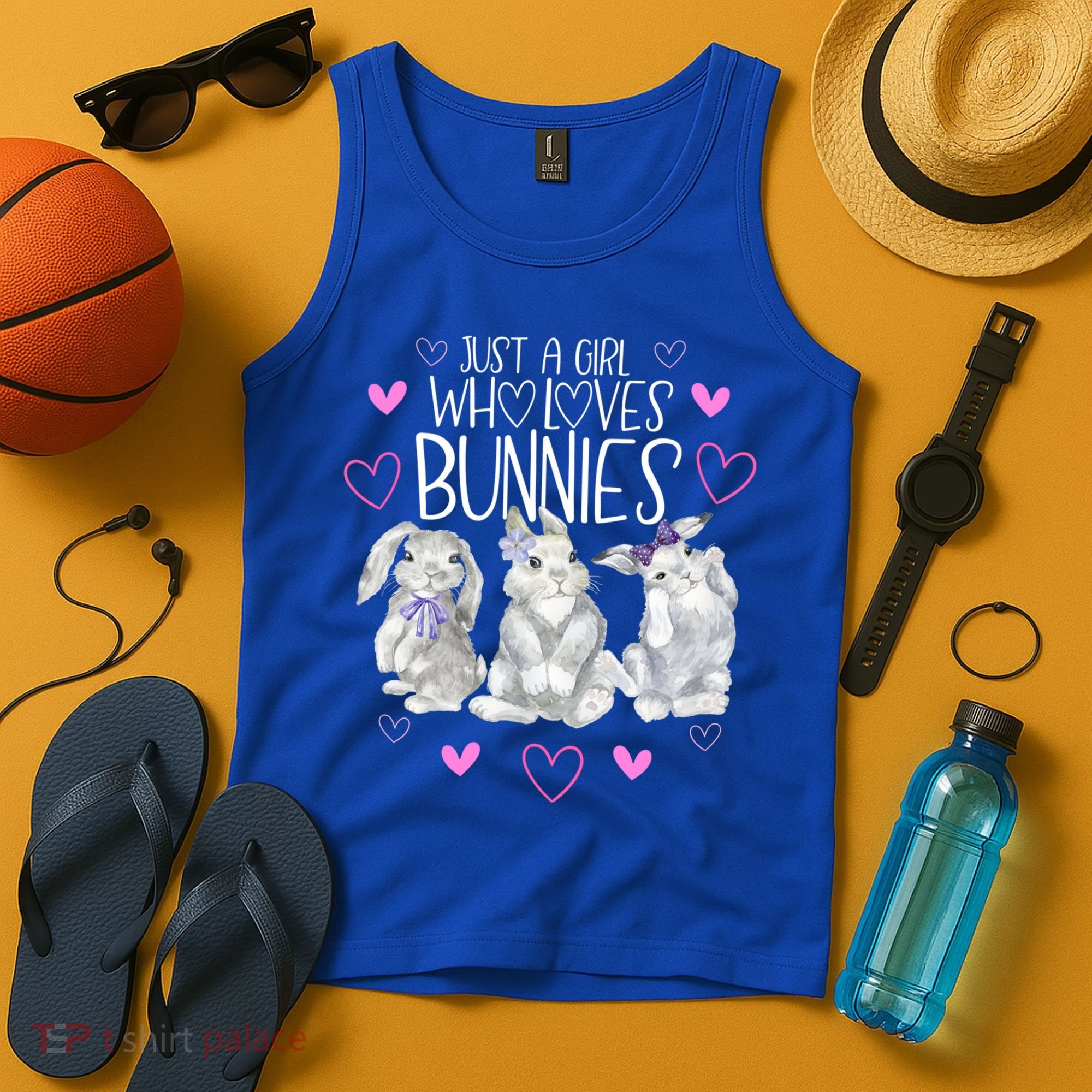 Cool Bunny Rabbit Gift Just A Girl Who Loves Bunnies Gift Tank Top