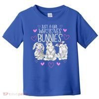 Cool Bunny Rabbit Gift Just A Girl Who Loves Bunnies Gift Toddler T-Shirt thumb 0