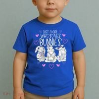 Cool Bunny Rabbit Gift Just A Girl Who Loves Bunnies Gift Toddler T-Shirt thumb 2