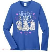 Cool Bunny Rabbit Gift Just A Girl Who Loves Bunnies Gift Women's Long Sleeve Shirt thumb 0