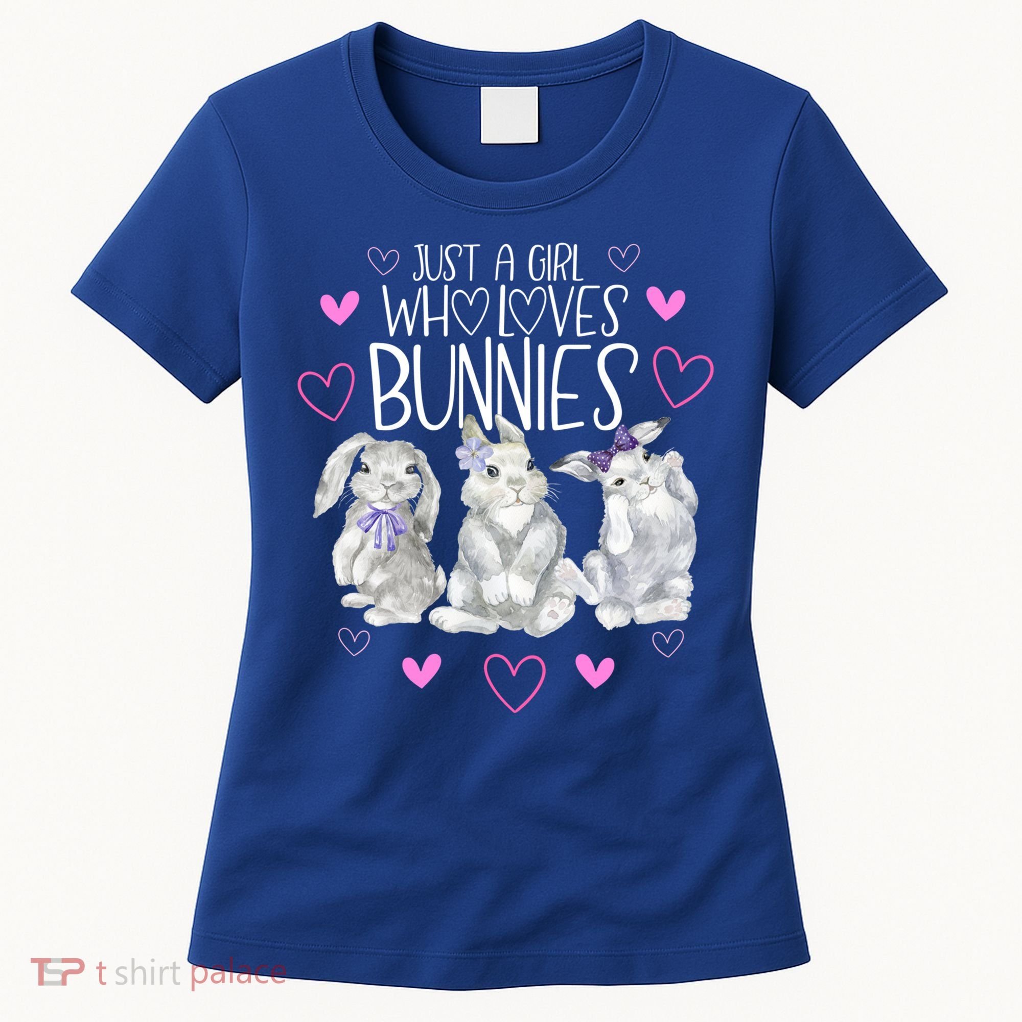 Cool Bunny Rabbit Gift Just A Girl Who Loves Bunnies Gift Women's T-Shirt