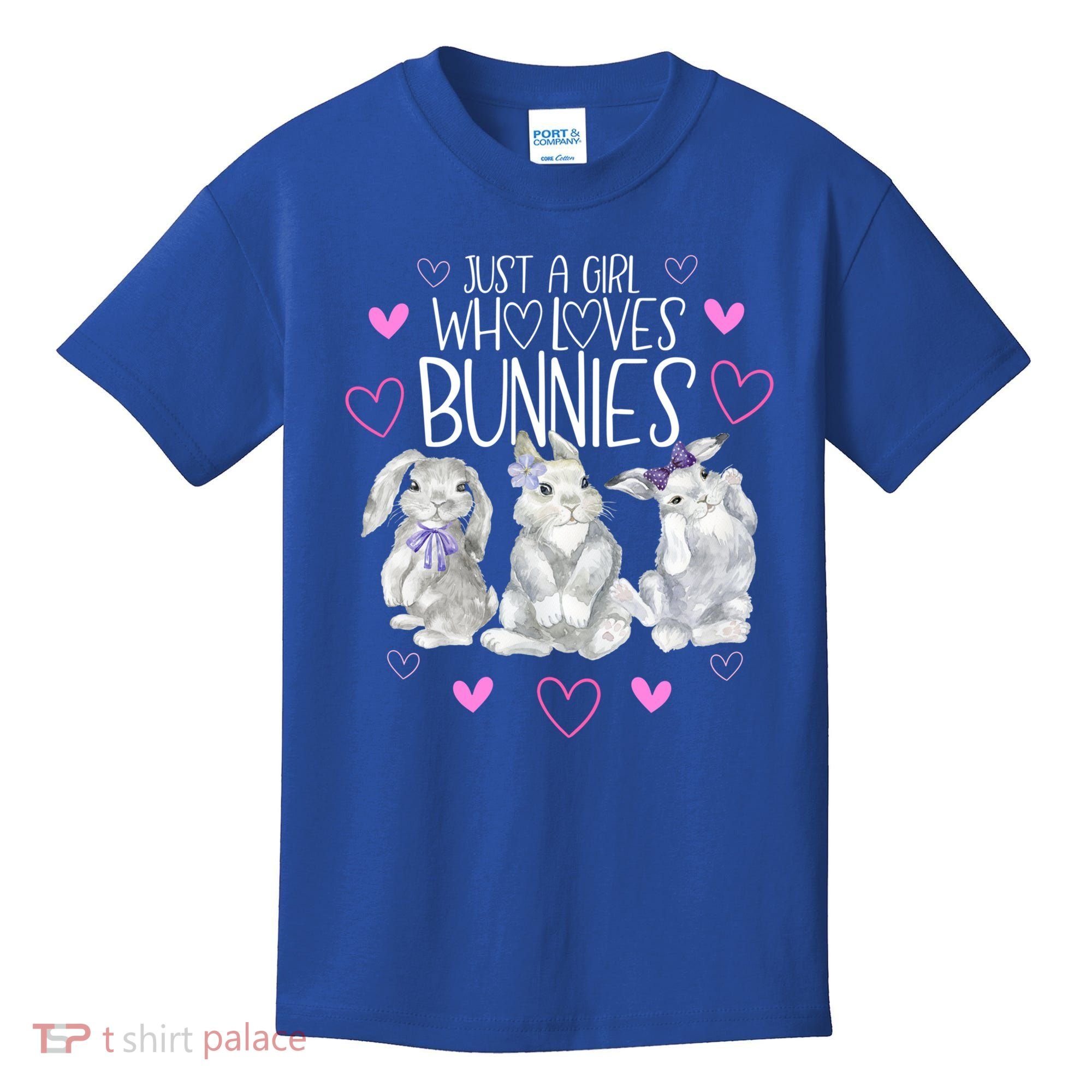Cool Bunny Rabbit Gift Just A Girl Who Loves Bunnies Gift Kids T-Shirt