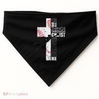Christian Baseball Religious Cross Graphic USA-Made Doggie Bandana thumb 0
