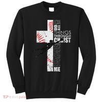 Christian Baseball Religious Cross Graphic Sweatshirt thumb 0