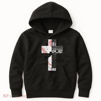 Christian Baseball Religious Cross Graphic Kids Hoodie thumb 0