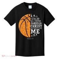 Christian Basketball Religious Gifts Kids T-Shirt thumb 0