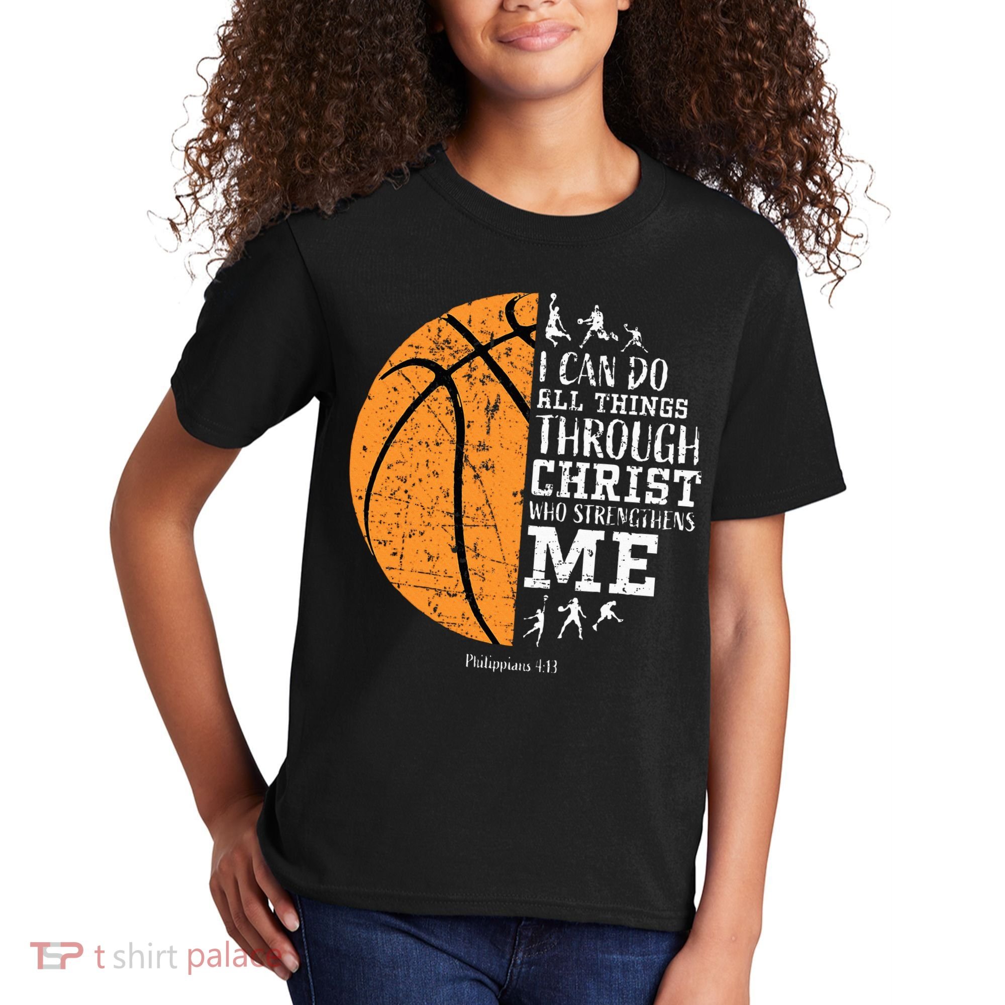Christian Basketball Religious Gifts Kids T-Shirt
