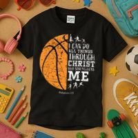 Christian Basketball Religious Gifts Kids T-Shirt thumb 3