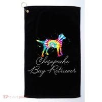 Chesapeake Bay Retriever Tie Dye Rainbow Dog Mom Lover Great Gift Golf Towel thumb 0