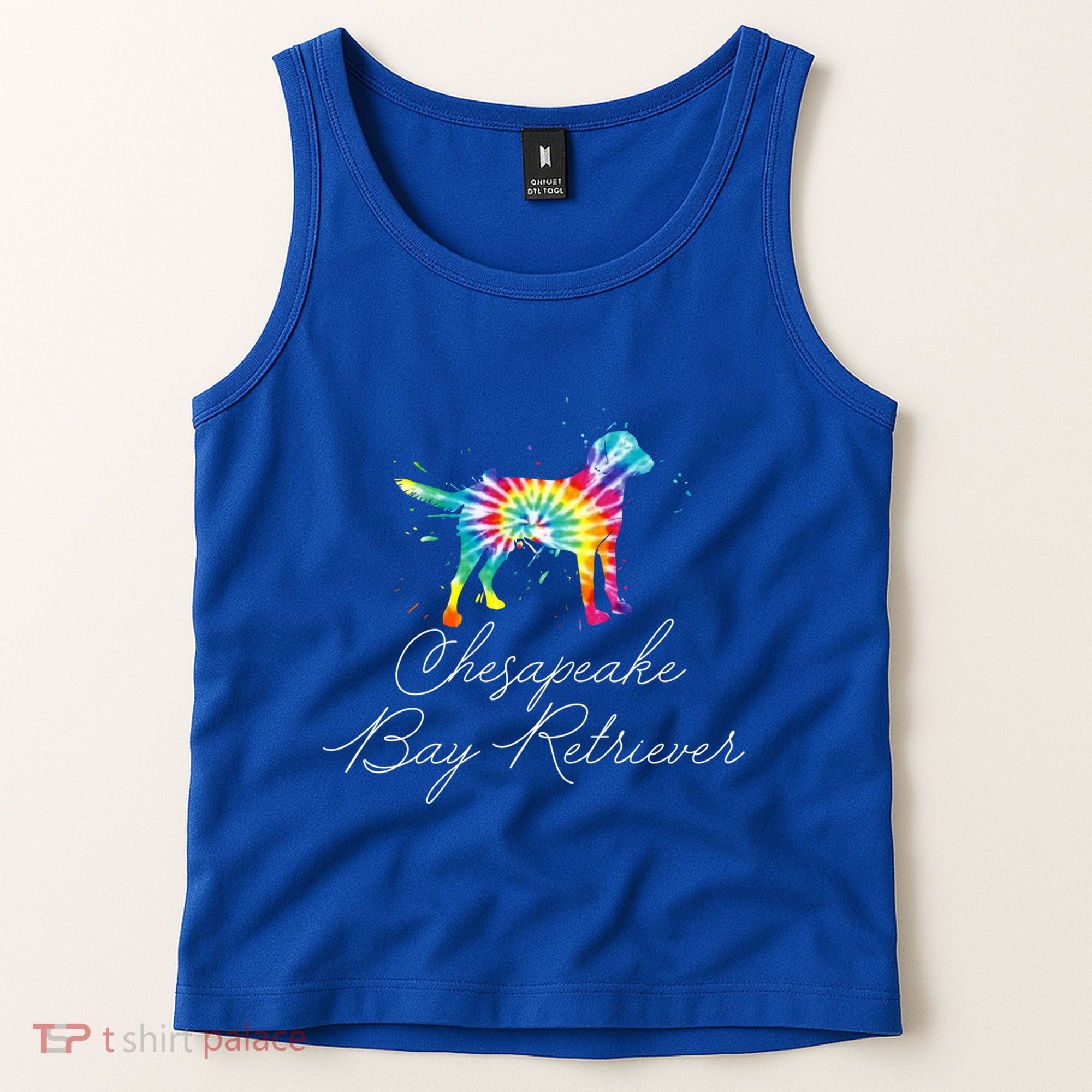 Chesapeake Bay Retriever Tie Dye Rainbow Dog Mom Lover Great Gift Tank Top