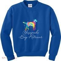 Chesapeake Bay Retriever Tie Dye Rainbow Dog Mom Lover Great Gift Kids Sweatshirt thumb 0