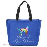 Chesapeake Bay Retriever Tie Dye Rainbow Dog Mom Lover Great Gift Tote Bag thumb 0