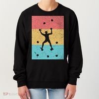 Climb Boulder Retro Wall Climber Sports Hobby Climbing Gift Women's Sweatshirt thumb 0