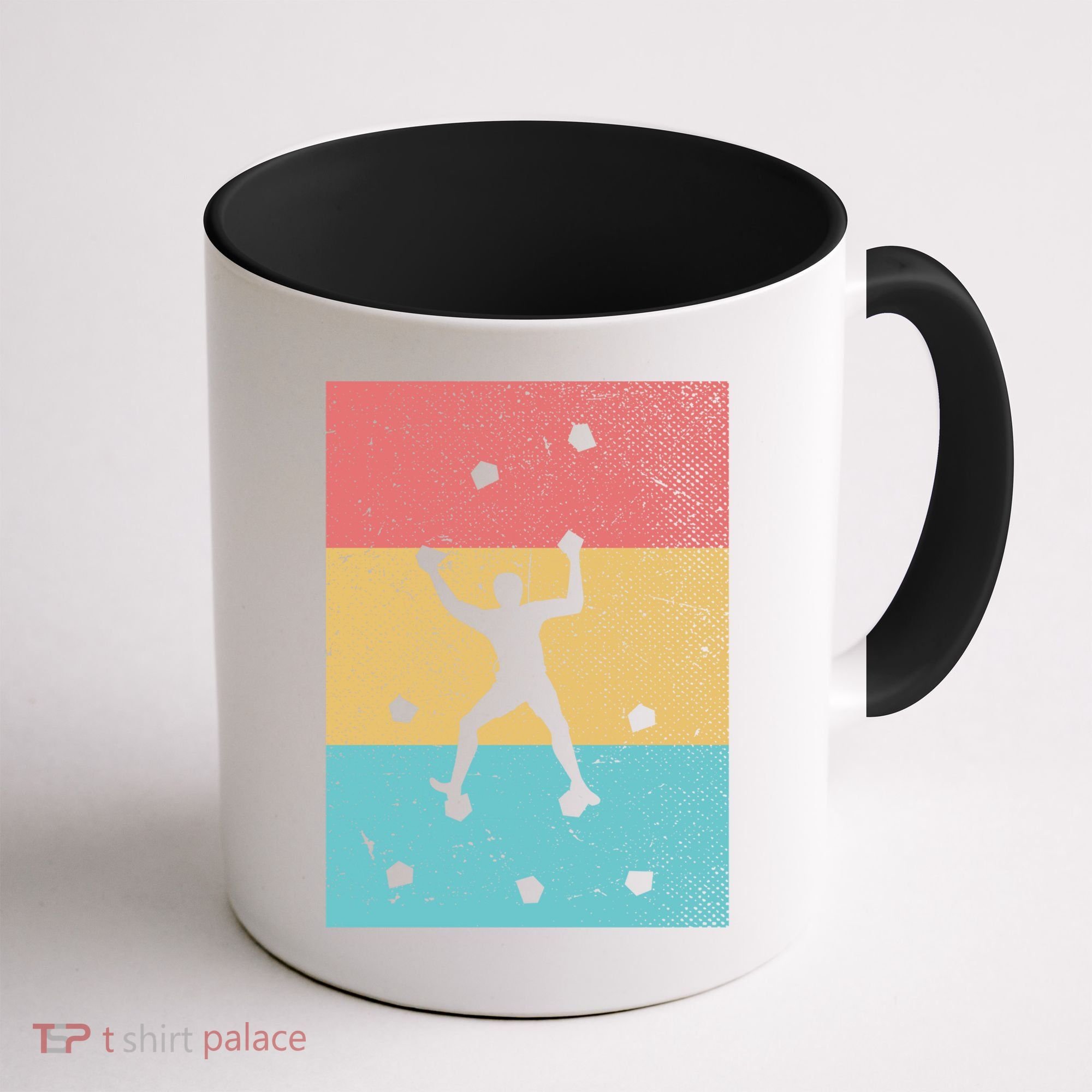 Climb Boulder Retro Wall Climber Sports Hobby Climbing Gift Coffee Mug