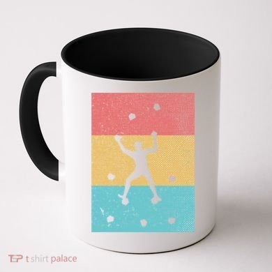 Climb Boulder Retro Wall Climber Sports Hobby Climbing Gift Coffee Mug
