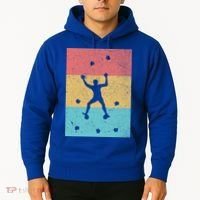 Climb Boulder Retro Wall Climber Sports Hobby Climbing Gift Hoodie thumb 2