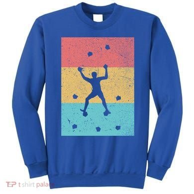 Climb Boulder Retro Wall Climber Sports Hobby Climbing Gift Sweatshirt