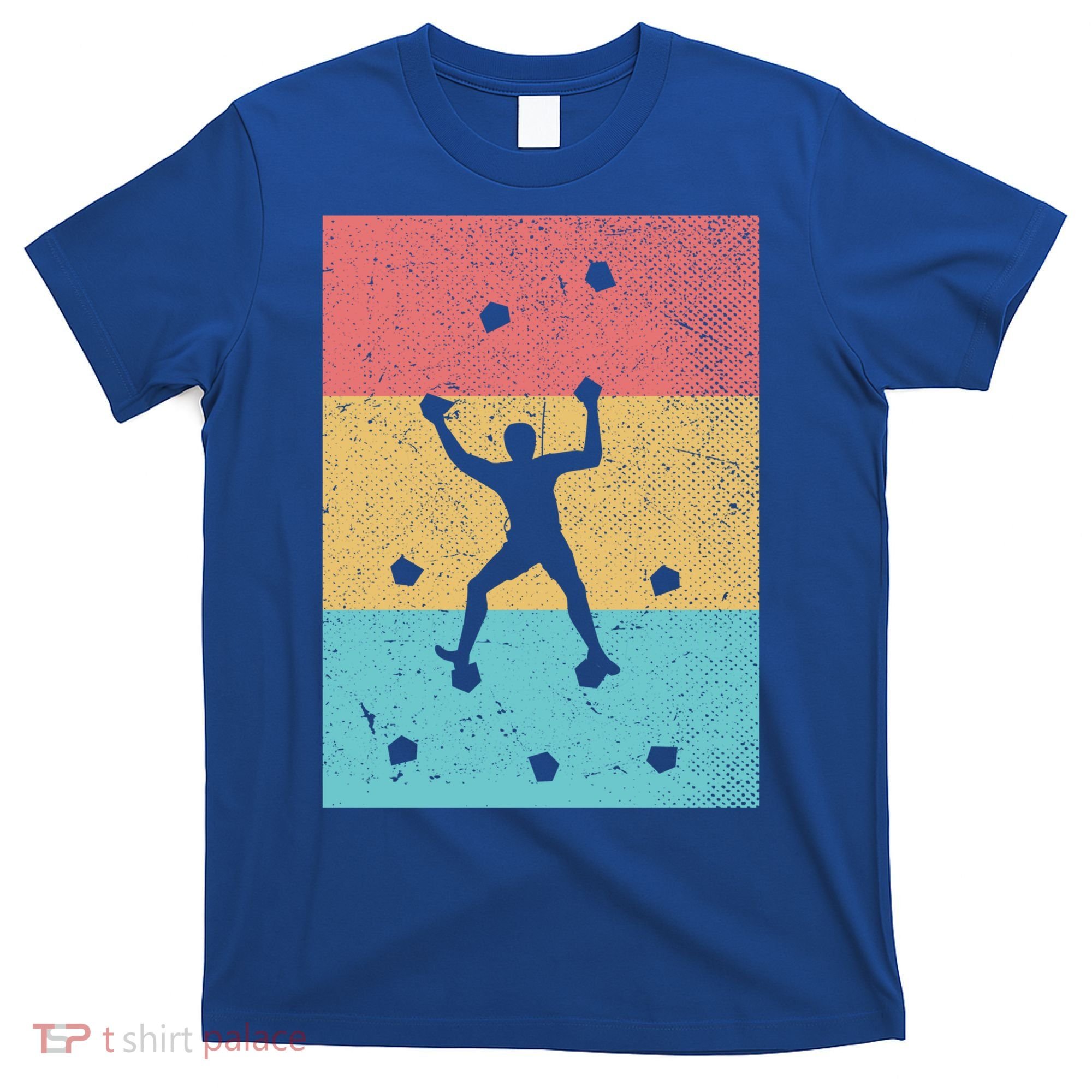 Climb Boulder Retro Wall Climber Sports Hobby Climbing Gift T-Shirt