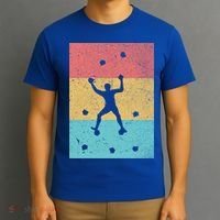 Climb Boulder Retro Wall Climber Sports Hobby Climbing Gift T-Shirt thumb 3