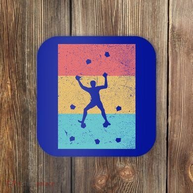 Climb Boulder Retro Wall Climber Sports Hobby Climbing Gift Coaster