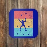 Climb Boulder Retro Wall Climber Sports Hobby Climbing Gift Coaster thumb 0