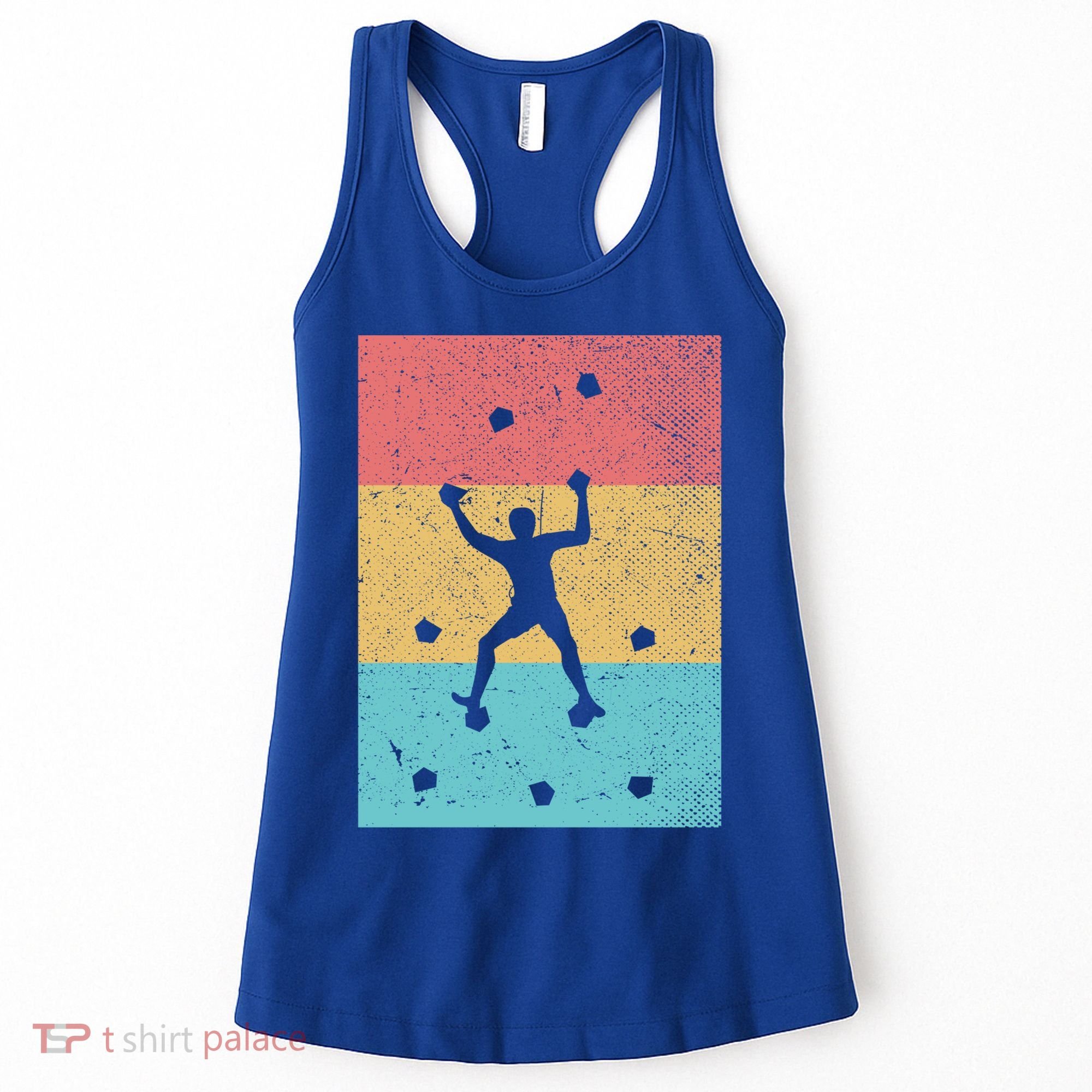Climb Boulder Retro Wall Climber Sports Hobby Climbing Gift Women's Tank Top