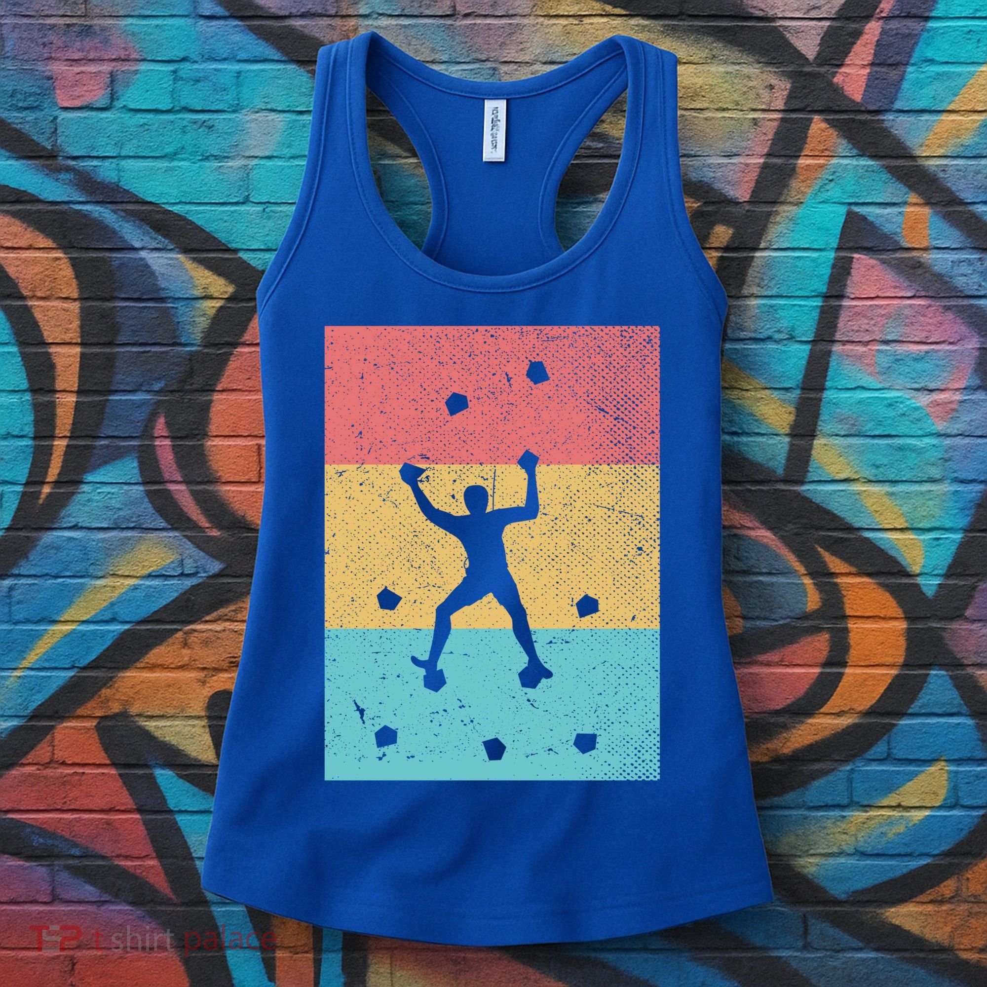 Climb Boulder Retro Wall Climber Sports Hobby Climbing Gift Women's Tank Top