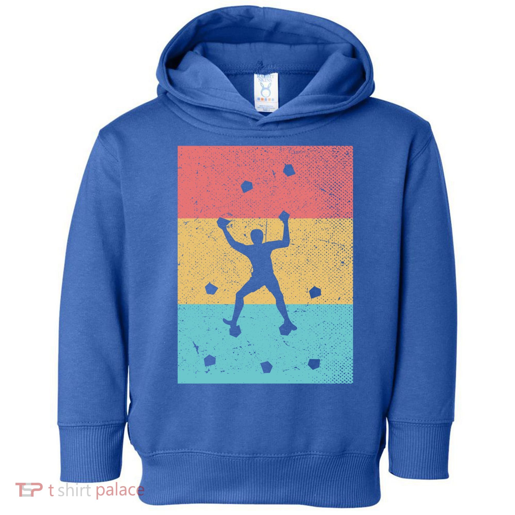 Climb Boulder Retro Wall Climber Sports Hobby Climbing Gift Toddler Hoodie