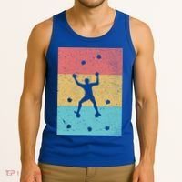 Climb Boulder Retro Wall Climber Sports Hobby Climbing Gift Tank Top thumb 3