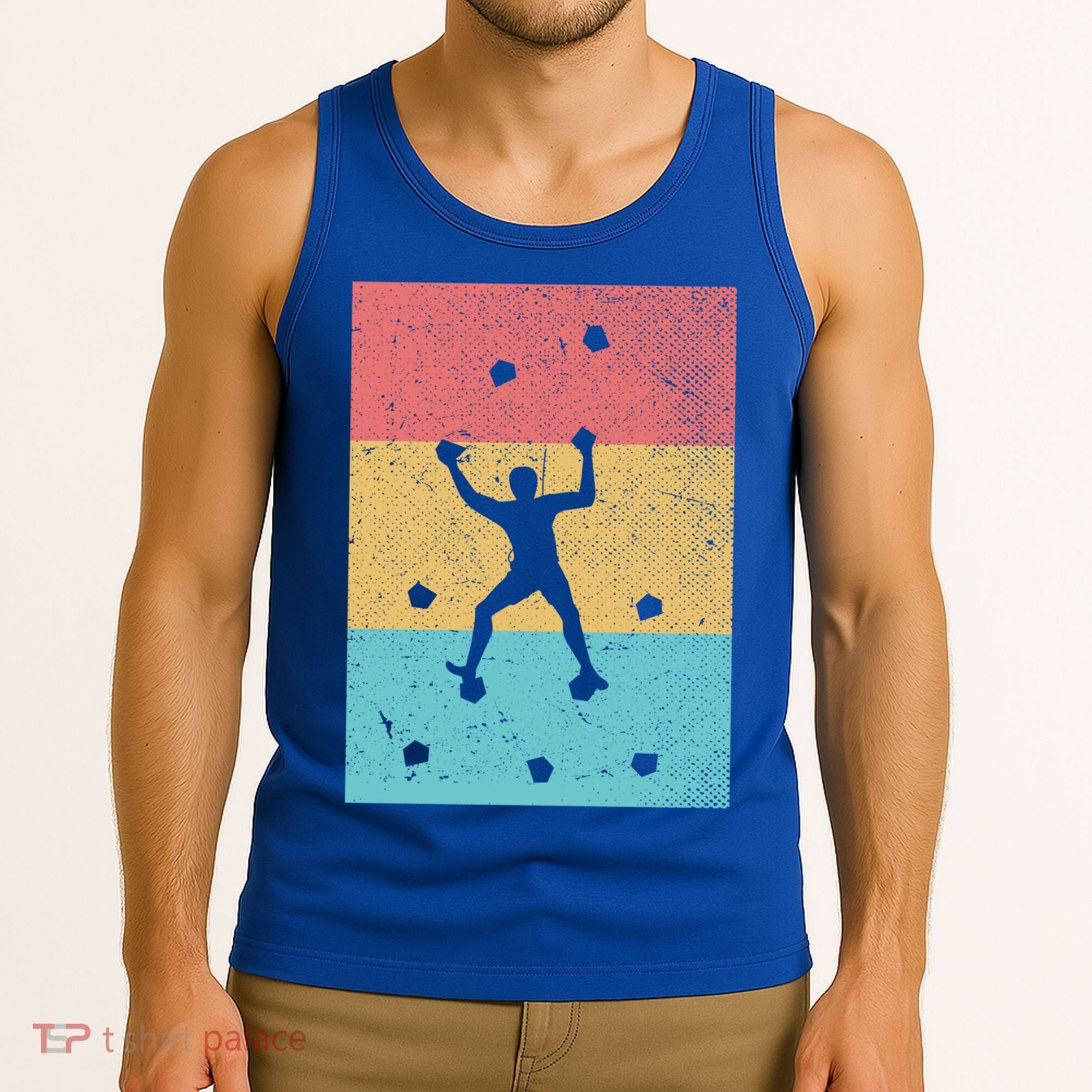 Climb Boulder Retro Wall Climber Sports Hobby Climbing Gift Tank Top