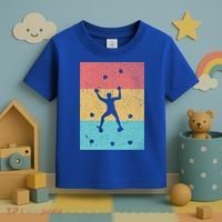 Climb Boulder Retro Wall Climber Sports Hobby Climbing Gift Toddler T-Shirt thumb 3