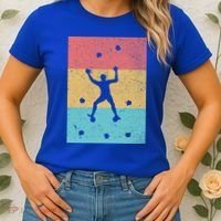 Climb Boulder Retro Wall Climber Sports Hobby Climbing Gift Women's T-Shirt thumb 2