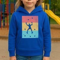 Climb Boulder Retro Wall Climber Sports Hobby Climbing Gift Kids Hoodie thumb 3