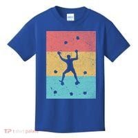Climb Boulder Retro Wall Climber Sports Hobby Climbing Gift Kids T-Shirt thumb 0