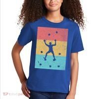 Climb Boulder Retro Wall Climber Sports Hobby Climbing Gift Kids T-Shirt thumb 2