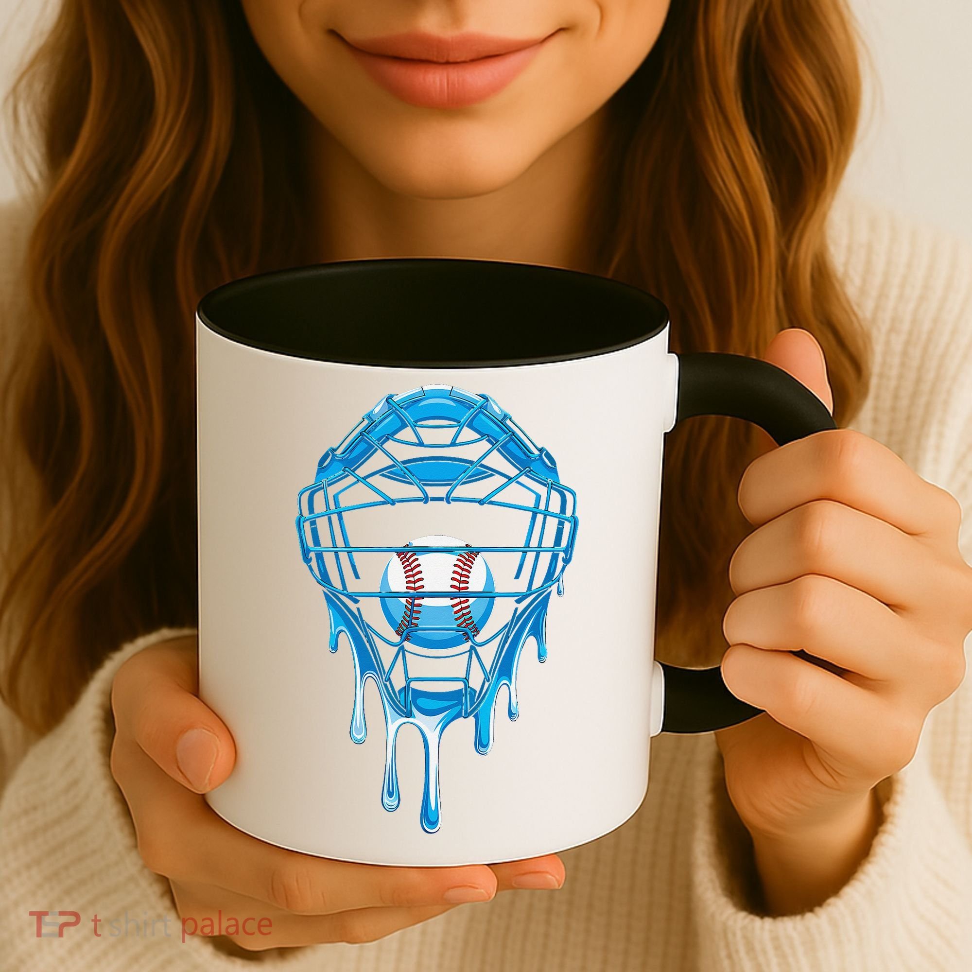 Cool Baseball Respect The Drip Melted Ice Cream Baseball Coffee Mug