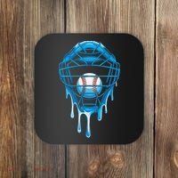 Cool Baseball Respect The Drip Melted Ice Cream Baseball Coaster thumb 0