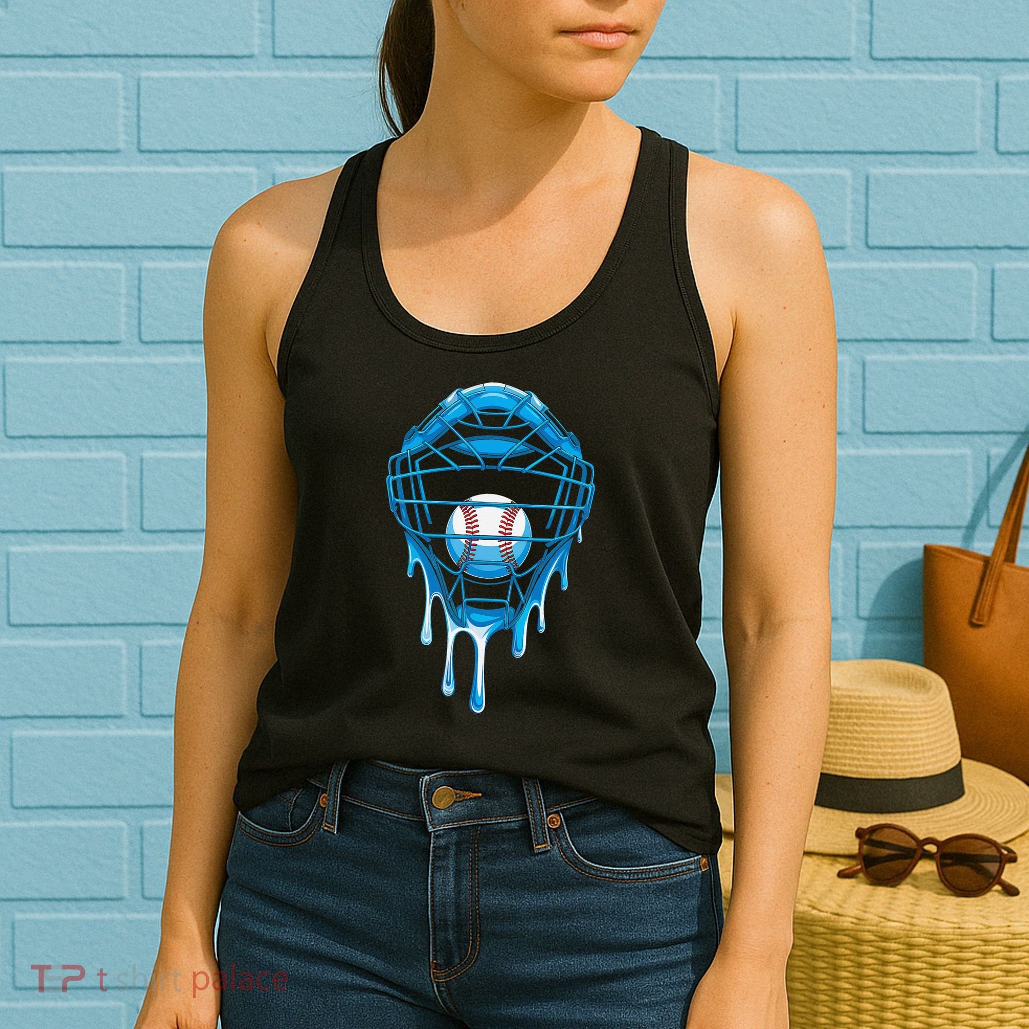 Cool Baseball Respect The Drip Melted Ice Cream Baseball Women's Tank Top