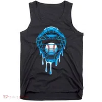 Cool Baseball Respect The Drip Melted Ice Cream Baseball Tank Top thumb 0