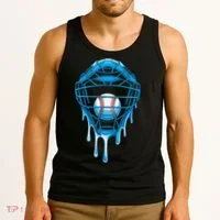 Cool Baseball Respect The Drip Melted Ice Cream Baseball Tank Top thumb 3