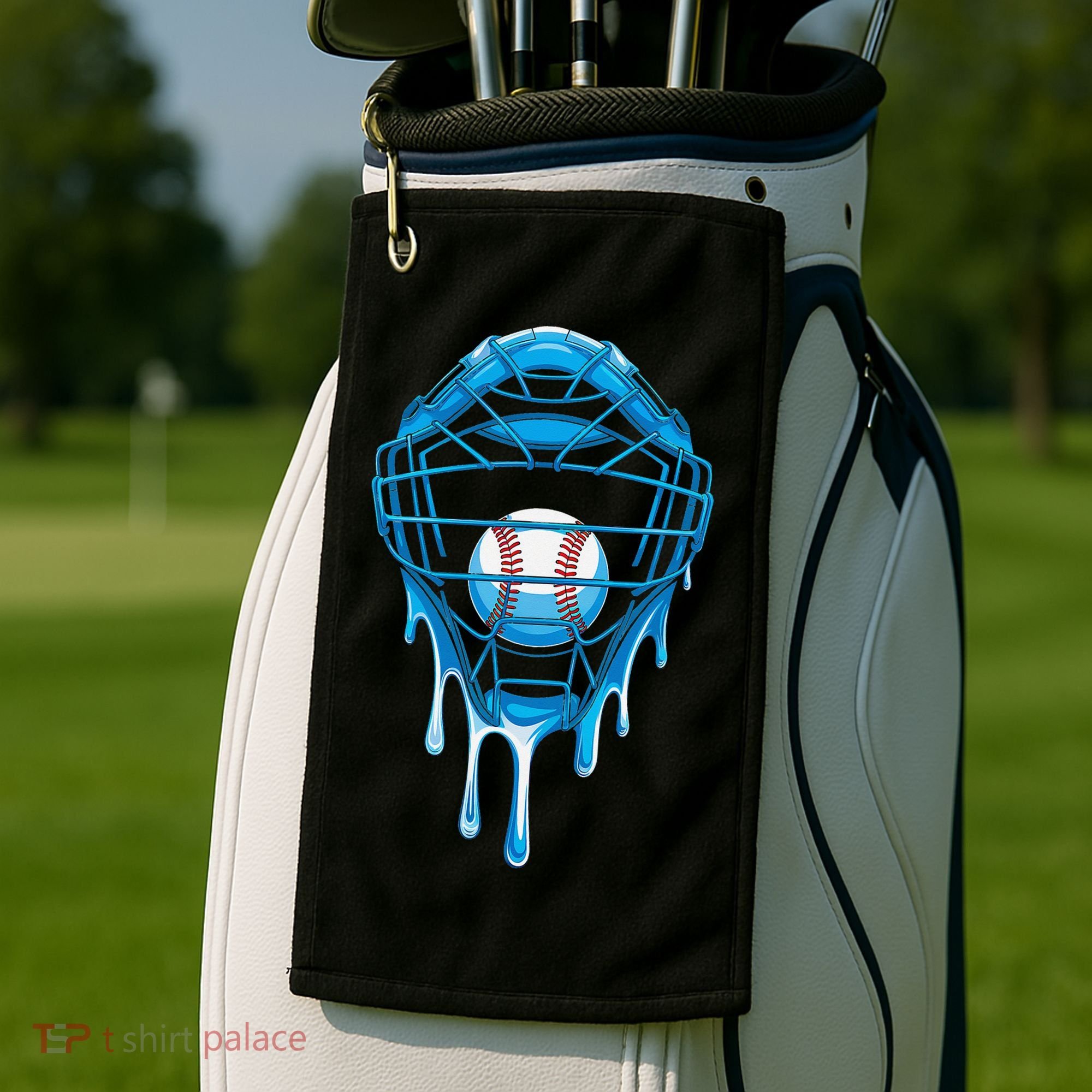 Cool Baseball Respect The Drip Melted Ice Cream Baseball Golf Towel