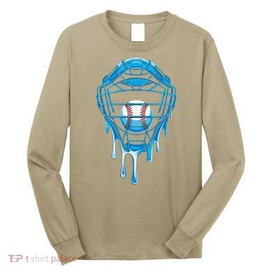 Cool Baseball Respect The Drip Melted Ice Cream Baseball Long Sleeve Shirt