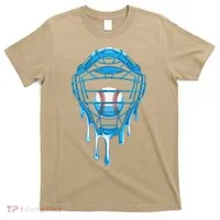 Cool Baseball Respect The Drip Melted Ice Cream Baseball T-Shirt thumb 0