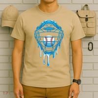Cool Baseball Respect The Drip Melted Ice Cream Baseball T-Shirt thumb 6
