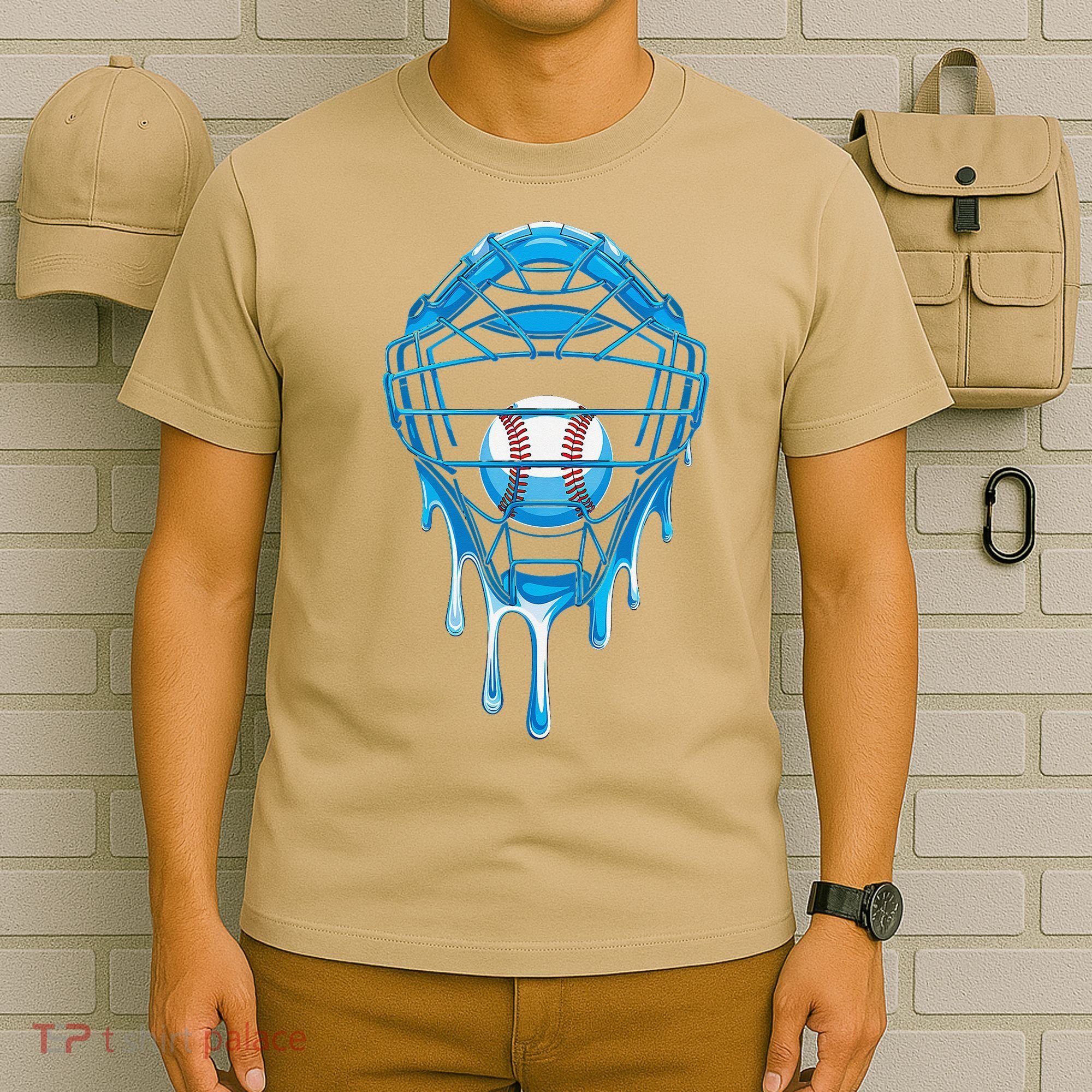Cool Baseball Respect The Drip Melted Ice Cream Baseball T-Shirt
