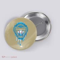 Cool Baseball Respect The Drip Melted Ice Cream Baseball Button thumb 0