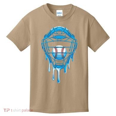 Cool Baseball Respect The Drip Melted Ice Cream Baseball Kids T-Shirt